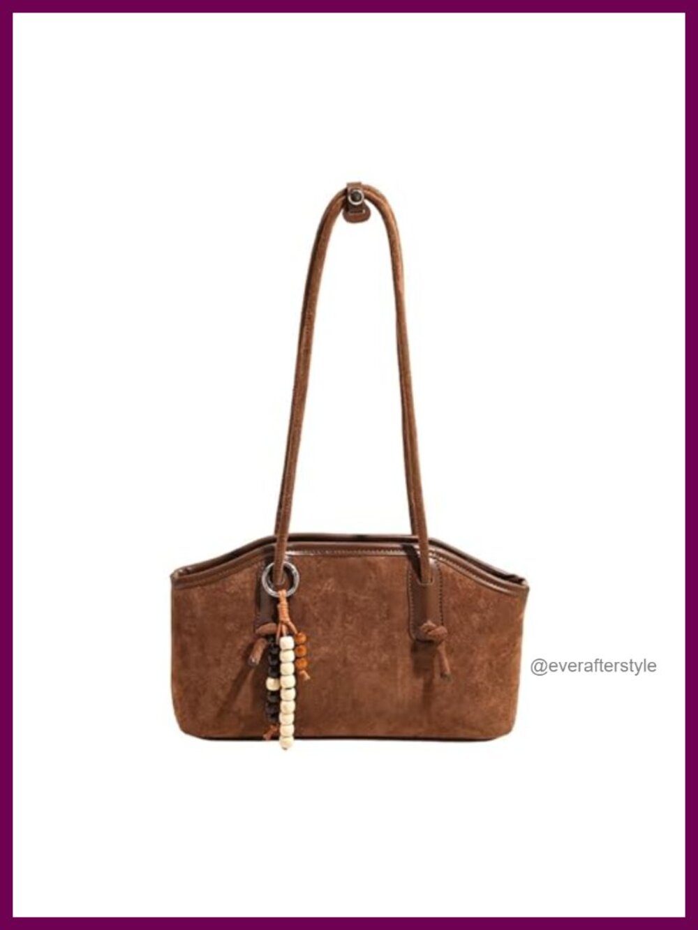 Faux Suede PU Leather Slouchy Underarm Shoulder Bag Hobo Tote Women